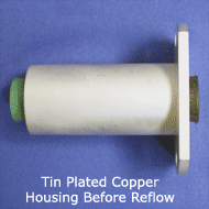 Reflowed tin lead